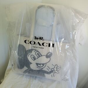 Coach Disney Mickey Mouse x Keith Haring Highline Tote Purse Bag NWT